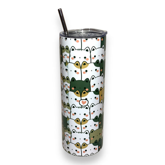 Kawaii Cats Stainless Steel Tumbler (20oz)