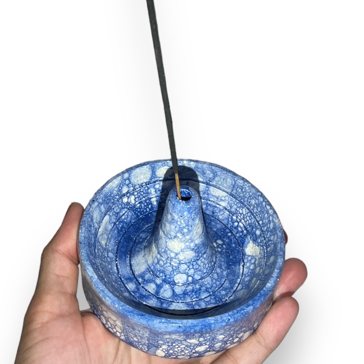 Blue Bubbles Incense Holder