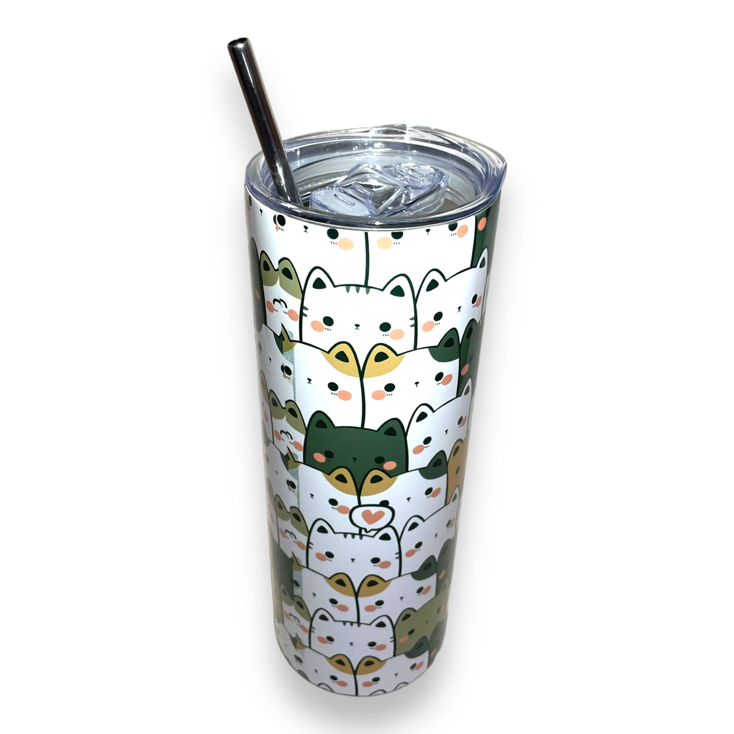 Kawaii Cats Stainless Steel Tumbler (20oz)